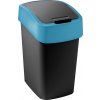 CURVER FLIP BIN 9L Odpadkový kôš 35 x 18,9 x 23,5 cm čierna/modrá 02170-280