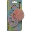 Keychain Prívesok na kľúče - Ružové srdce