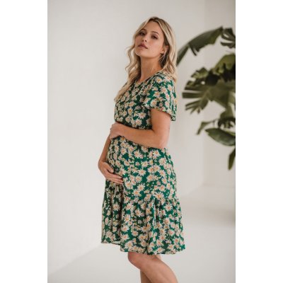 Tehotenské šaty na dojčenie Lovely Dress Green