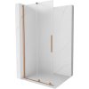 Mexen Velar sprchová stena posuvná Walk-in 85 x 200 cm, matné sklo 8 mm, brúsená mosadz - 871-085-000-33-65