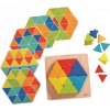 Haba skladačka a vkladačka aranžovanie farebné trojuholníky