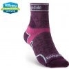Dámské běžecké ponožky Bridgedale Trail Run Lightweight T2 Merino Sport 3/4 Crew Womens damson - S (3-4,5) / EU 35-37 / 21-23 cm