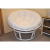 Nábytek PEGAS Polstr na křeslo papasan 115 cm bílý