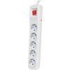 ARMAC prepäťová ochrana ARC5, 5x zásuvka, FR, vypínač, 5m, sivá