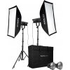 Nanlite FS-150 Sada 2 LED svetel se stojany a softboxy (NANFS-150-2KIT-S-LS)