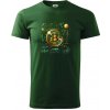 Bitcoin logo s grafmi - Tričko extra veľké (5-8XL) - 5XL ( Fľaškovozelená )