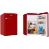 CHLADNIČKA AMICA KS15610R ČERVENÁ RETRO 86 cm E