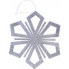 DECOLED Vianočná ozdoba snehová vločka II, priemer 40 cm, strieborná, preglejka, vonkajšia