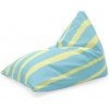 Sablio Sedací vak Modro-žlté pruhy: 150x80 cm
