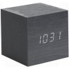 Designový LED budík - hodiny 5655BK Karlsson 8cm