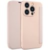 AppleKing peňaženkové puzdro zo silikónu a PU kože pre iPhone 15 Pro Max - ružové - možnosť vrátiť tovar ZADARMO do 30tich dní