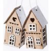 Kinekus Ozdoba závesná domček 4x3x7,5 cm sada 2 ks natur