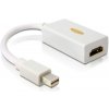 DeLock adaptér DisplayPort mini (samec) na HDMI A (samica), biely