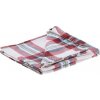 HOMESTYLING Deka přehoz na postel žinylka bílá s pruhy KO-AAE332280 130 x 160 cm