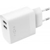 FIXED Smart Rapid Charge s 2× USB výstupom a USB/Lightning káblom 1 m MFI 17 W biela FIXC17N-2UL-WH