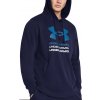 Mikina s kapucňou Under Armour UA Rival Terry Graphic Hood-BLU 1386047-410 Veľkosť M