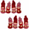 DOMMIO Pletené panenky červené 8 cm, 4 ks v krabičce, set 2 ks
