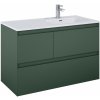 Elita Split skrinka 100x45.8x63.5 cm závesná kúpeľňová skrinka pod umývadlo zelená RE011005157010