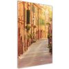 Vertikálny foto obraz sklo tvrdené Talianske uličky 50x100 cm