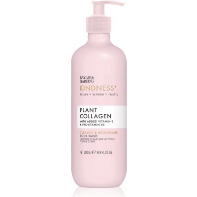 Baylis & Harding Kindness+ Plant Collagen revitalizačný sprchový gél Vône Coconut Milk & Rose Water 500 ml