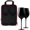 diVinto Černé slavnostní obří sklenice na víno, Sada 2ks