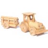 Ceeda Cavity Drevený Traktor s vlečkou