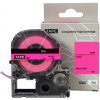 Epson HTC9PW, 9mm x 8m, černý tisk / ružový podklad, kompatibilní páska