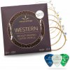 PRÉMIOVÉ STRUNY NA AKUSTICKÚ WESTERN GITARU WSP-011 + 3 celuloidové trsátka ZADARMO