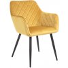 Jedálenská stolička SHELTON zamatová horčicová 860565