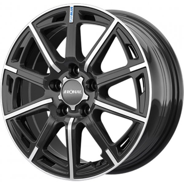 Alu disk RONAL R60 6,5x16 5x114,3 ET40 black polished blue