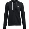 Dámska funkčná mikina cez hlavu Under Armour RIVAL TERRY FZ HOODIE W čierna 1369853-001 - L
