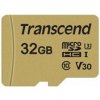 Transcend 32GB microSDHC 500S UHS-I U3 V30 (Class 10) MLC paměťová karta (s adaptérem), 95MB/s R, 60MB/s W TS32GUSD500S