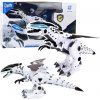 LEAN Toys Robot s dinosaurími krídlami napájaný z batérií Pohybuje sa Svetlá Zvuky