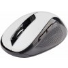 Myš C-TECH WLM-02, čiernobiela, bezdrôtová, 1600DPI, 6 tlačidiel, USB nano prijímač WLM-02W