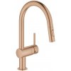 Grohe Minta - Drezová batéria s vyťahovacou spŕškou, kefovaný Warm Sunset - 32321DL2