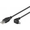 PremiumCord Kábel micro USB 2.0, A-B, 90 °, 1m ku2m1f-90