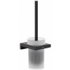 Hansgrohe AddStoris WC kefa nástenná, matné sklo/čierna mat 41752670-HG