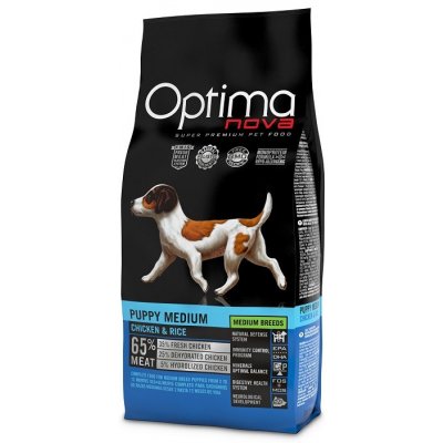 Optima Nova dog Puppy Medium Chicken & Rice 2 x 12 kg