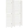 IZBOVÁ ZÁSTENA PREPÁŽKA 4-DIELNA BIELA MASÍVNE DREVO PAULOWNIA