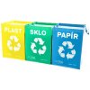 Sada tašiek na triedený odpad SIXTOL Sort Easy 3 Basic 3x36l
