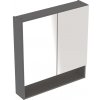 Geberit Selnova Square Zrkadlová skrinka 85x59x18 cm, 2 dvierka, lávová mat 501.265.00.1
