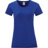 Fruit of the Loom Tričko Lady-Fit Iconic 150 T, krátký rukáv, dámské COT-16143210500 XS Modrá cobalt