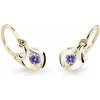 Cutie Jewellery Zlaté detské náušnice C2224-10-X-1 fialová