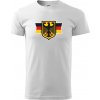 Nemecká orlica a vlajka - Klasické pánske tričko vyššej gramáže - 4XL ( Biela )