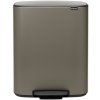 Pedálový odpadkový kôš BO 60 l, platina, Brabantia