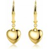 Náušnice z chirurgickej ocele Zlaté srdiečka