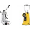 La Pavoni Stradivari Lusso + Eureka Helios 65, yellow