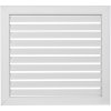 Dalap Plastová ventilačná mriežka biela s pevnou žalúziou 393x211 mm