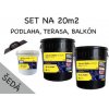 SET NA 20m2 45kg - 2x Tekutá dlažba ALF BL100 20 kg svetlo šedá + Adhézny mostík ALF PR50 5kg + hladidlo (SET NA 20m2 45kg DOPRAVA ZDARMA! NOVÉ)