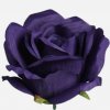 Umelá ruža puk tmavofialový 7 cm